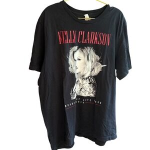 Bella Canvas Kelly Clarkson Meaning of Life Tour T-Shirt Black‎ 2XL